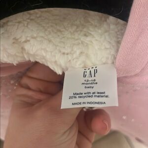 GAP Baby Pink Fleece-Lined Hat